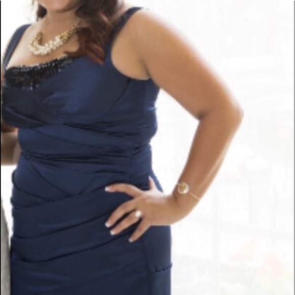 David’s Bridal Navy Dress - Picture 5 of 5